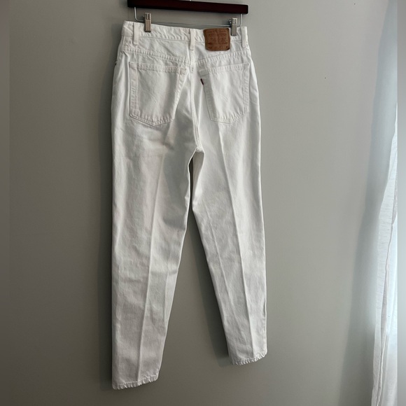 Vintage 90s Levi's 512 Slim Tapered Leg Size 13 Women's White Jeans NWOT - Picture 3 of 7